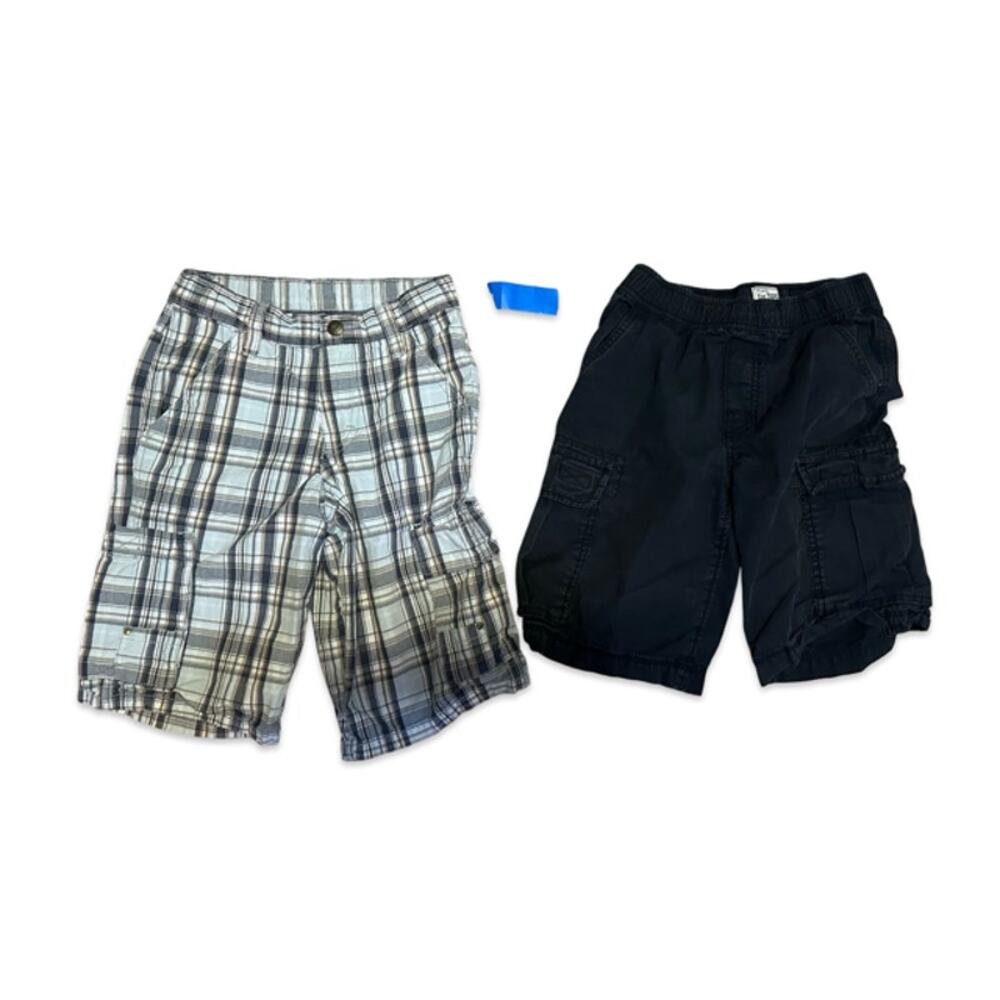 Lot of 2 Boys Shorts Size 8 OshKosh Plaid Cargo Shorts